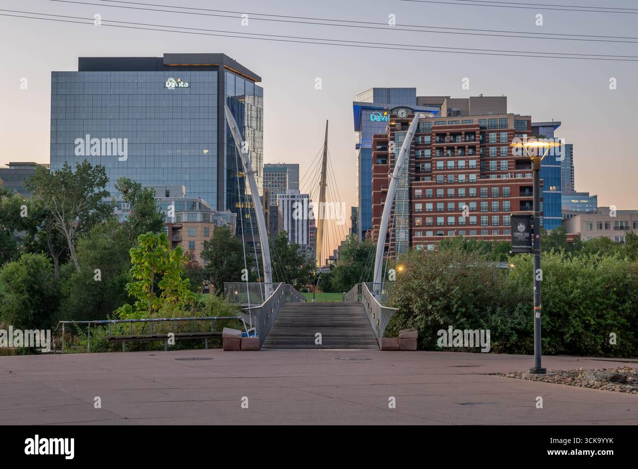 Denver, Colorado au lever du soleil Banque D'Images