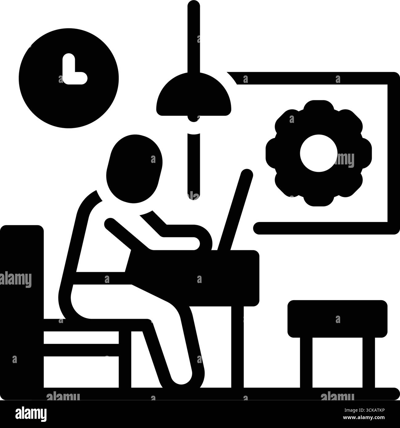 Icône pour atelier, lieu de travail Illustration de Vecteur