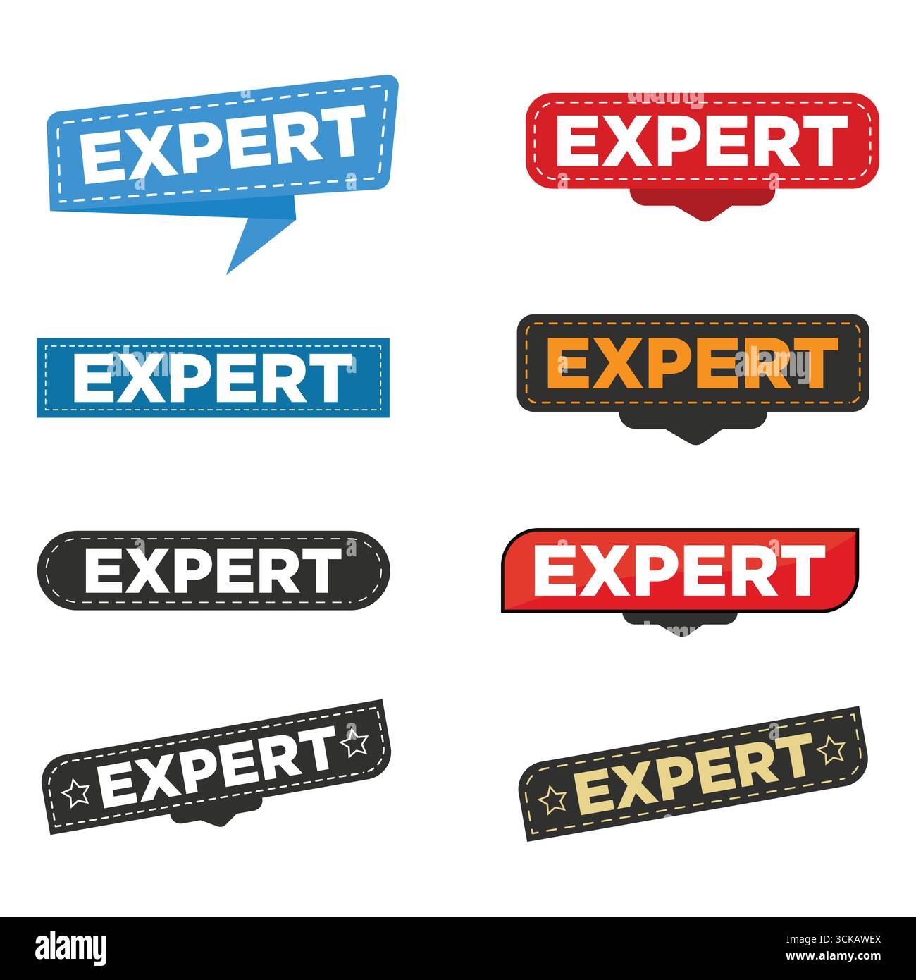 Expert Stamp Vector - icône de joint en caoutchouc d'approbation professionnelle Illustration de Vecteur