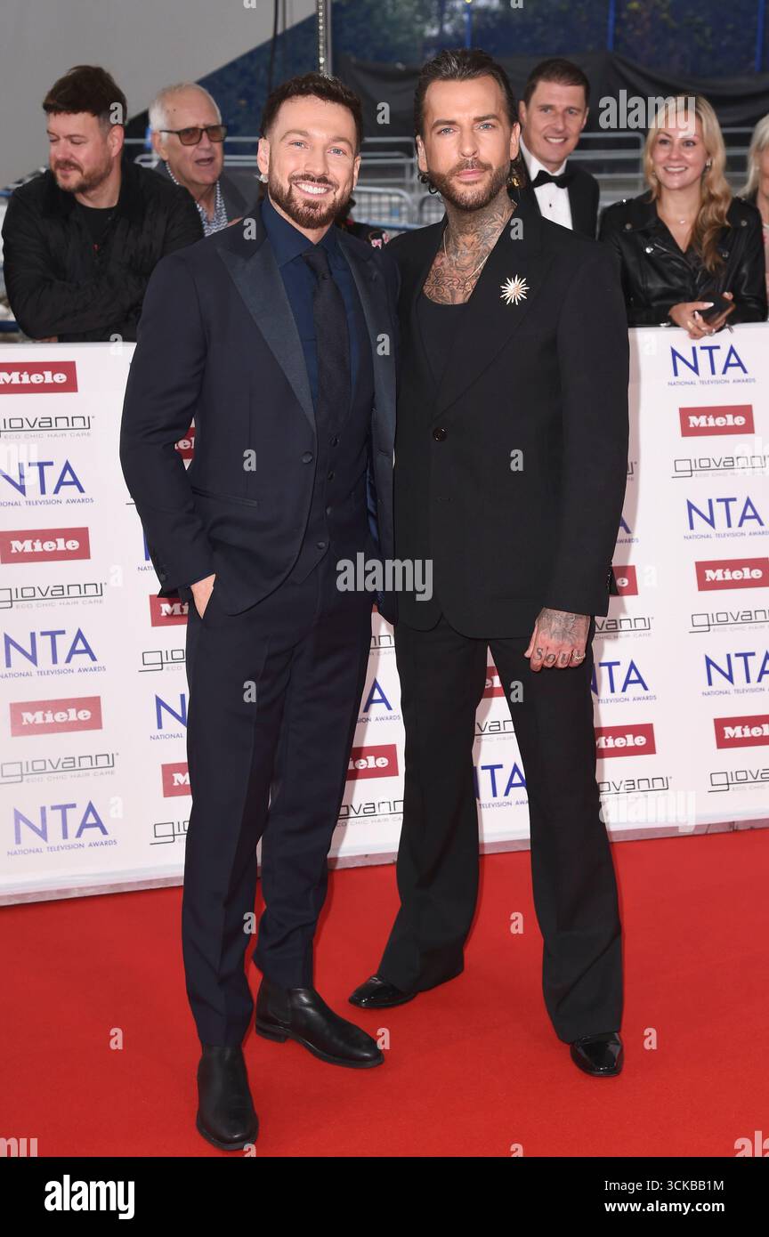 Sam Thompson und Pete Burns BEI der Verleihung der 30. National Television Awards 2025 in der O2 Arena. Londres, 10.09.2025 Banque D'Images