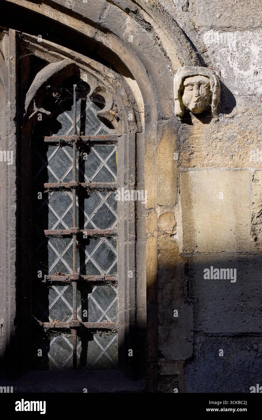 Détail de la fenêtre de l'église St James, Louth, Lincolnshire. ROYAUME-UNI Banque D'Images