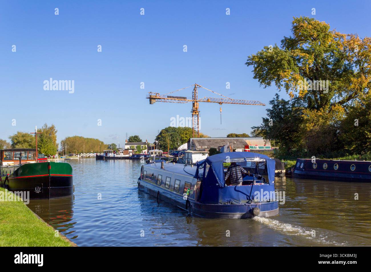 Saul, Gloucestershire, Royaume-Uni - 17th octobre 2010 : Saul Junction où le canal Gloucester & Sharpness rejoint le canal Stroudwater désutilisé. Le canal Stroudwater fait l'objet d'un projet de restauration en cours qui espère rouvrir cette liaison historique entre les voies navigables et la Tamise. Banque D'Images