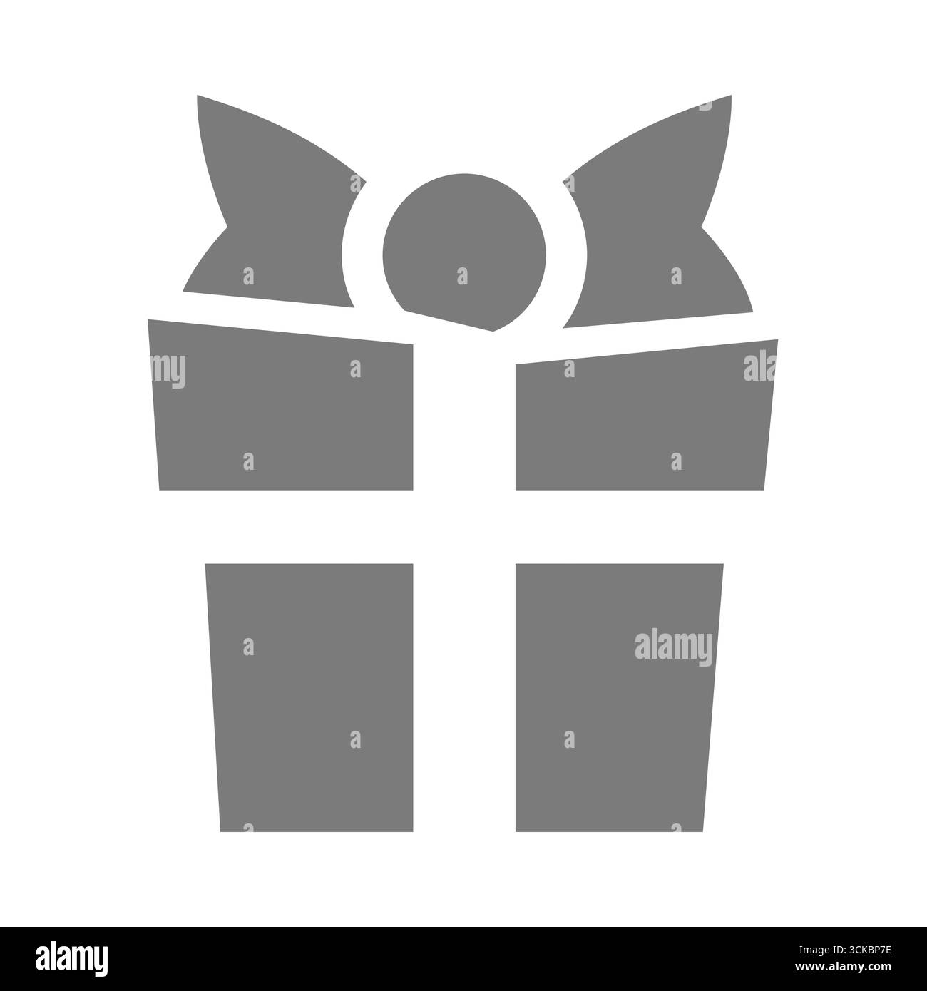 Icône de vecteur de boîte cadeau. Cadeau de Noël ou d'anniversaire avec arc. Illustration de Vecteur