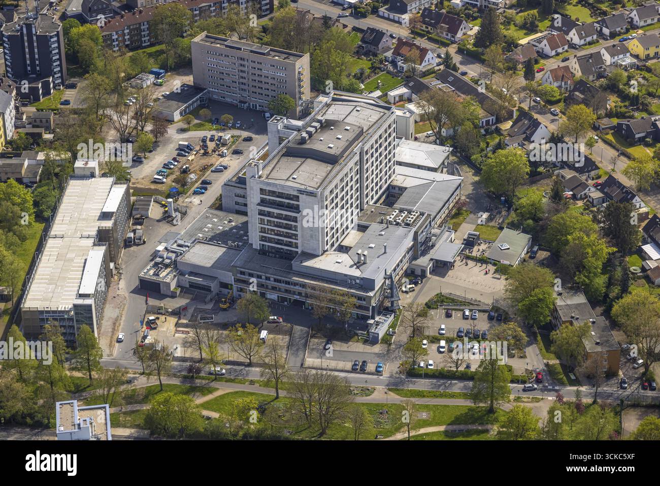 Vue aérienne, MarienHospital Herne, Herne-Sud, Herne, Ruhr, Rhénanie-du-Nord-Westphalie, Allemagne, DE, Europe, santé, Herne-East, hôpital, cliniques Banque D'Images