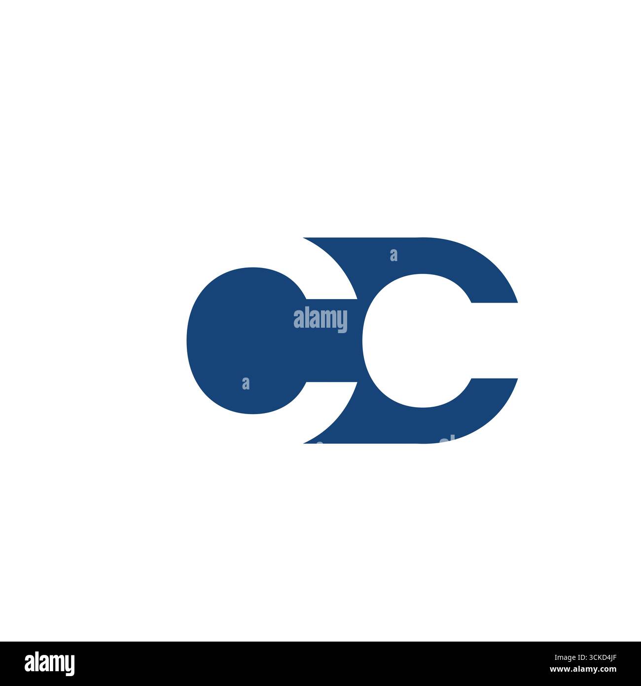 Un logo monogramme CC propre et simple avec une couleur bleue audacieuse. Ce design est moderne, minimal et polyvalent pour l'image de marque d'entreprise ou personnelle. Illustration de Vecteur