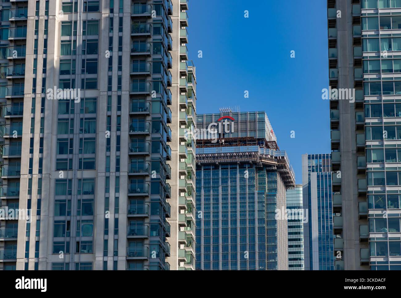 Une photo des bureaux du Citibank Centre à Canary Wharf, Londres. Banque D'Images