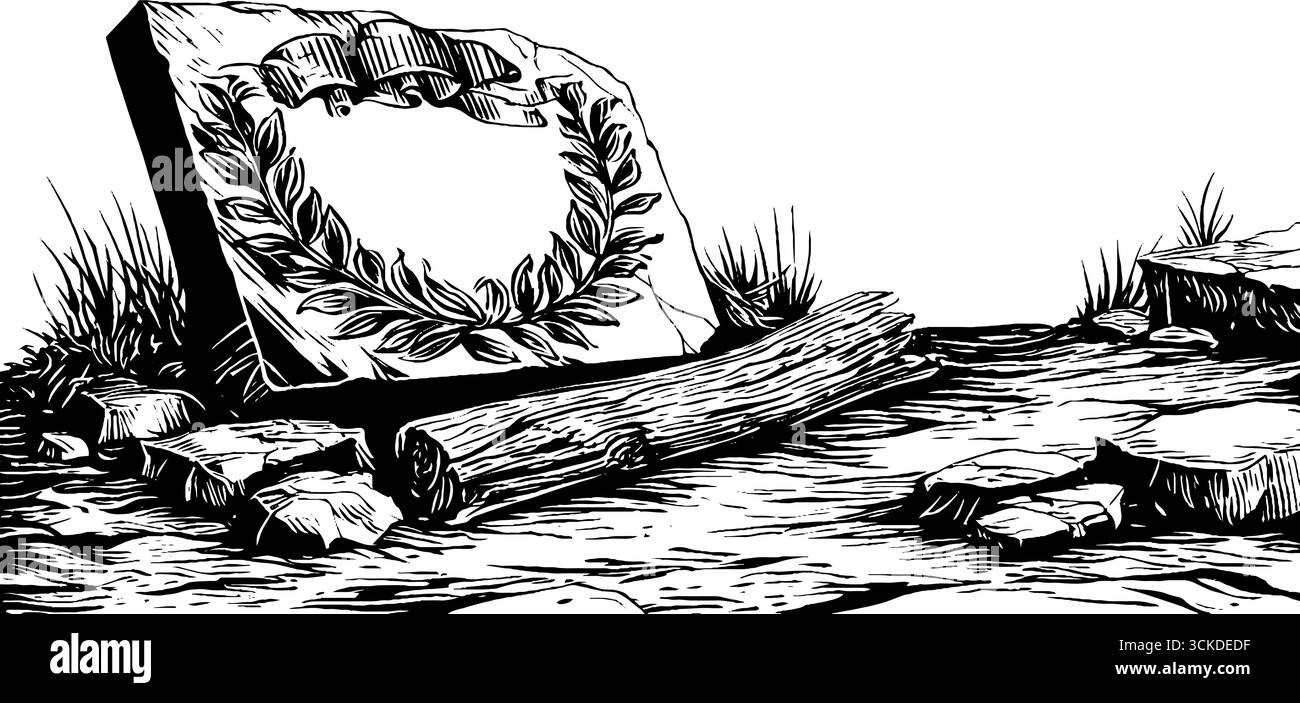 Ensemble gravé de dessins de sol romain antique - croquis vintage dessiné à la main pour la décoration historique. Illustration de Vecteur