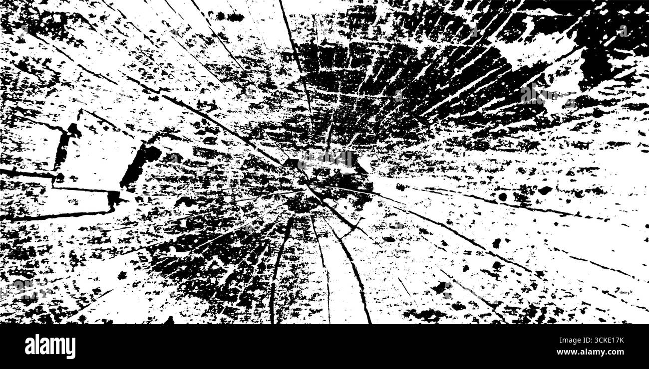 Texture de verre glacé givré avec des fissures radiales pour la détresse et l'effet grunge. Illustration de Vecteur