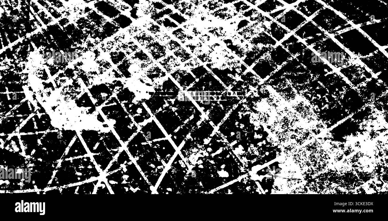 Carte ancienne vintage avec texture grunge et superposition de grille de longitude de latitude. Illustration de Vecteur