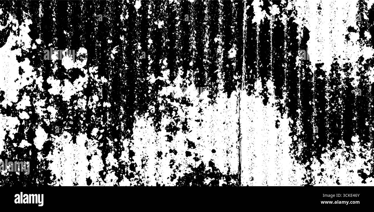 Texture en métal ondulé vieilli avec rouille pelable et effet de superposition grunge. Illustration de Vecteur