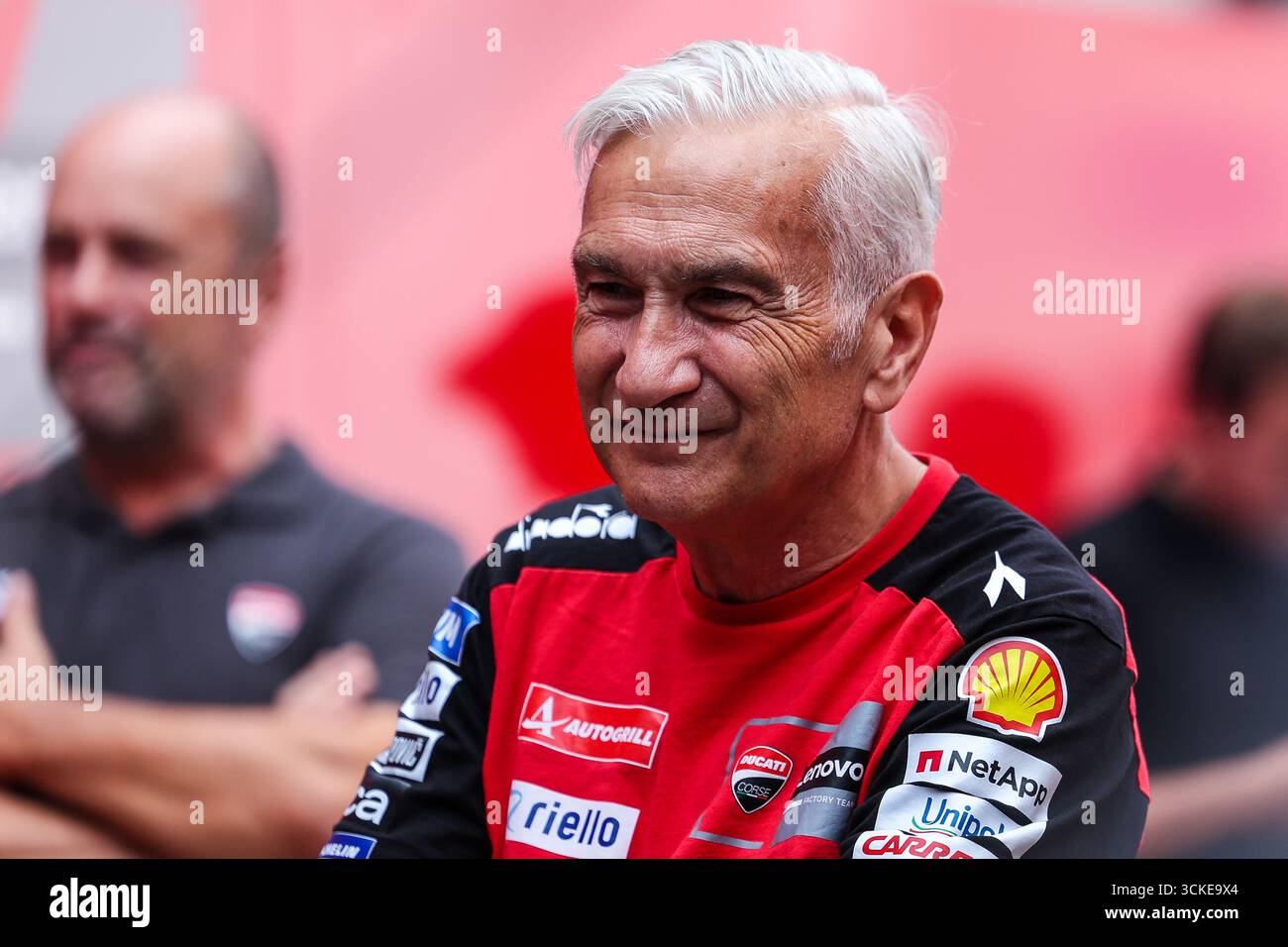 Davide Tardozzi Team Manager de Ducati Corse vu lors du MotoGP GP16 Red Bull Grand Prix de Saint-Marin et de la Riviera de Rimini - Conférence de presse à Misano World circuit Marco Simoncelli. Banque D'Images