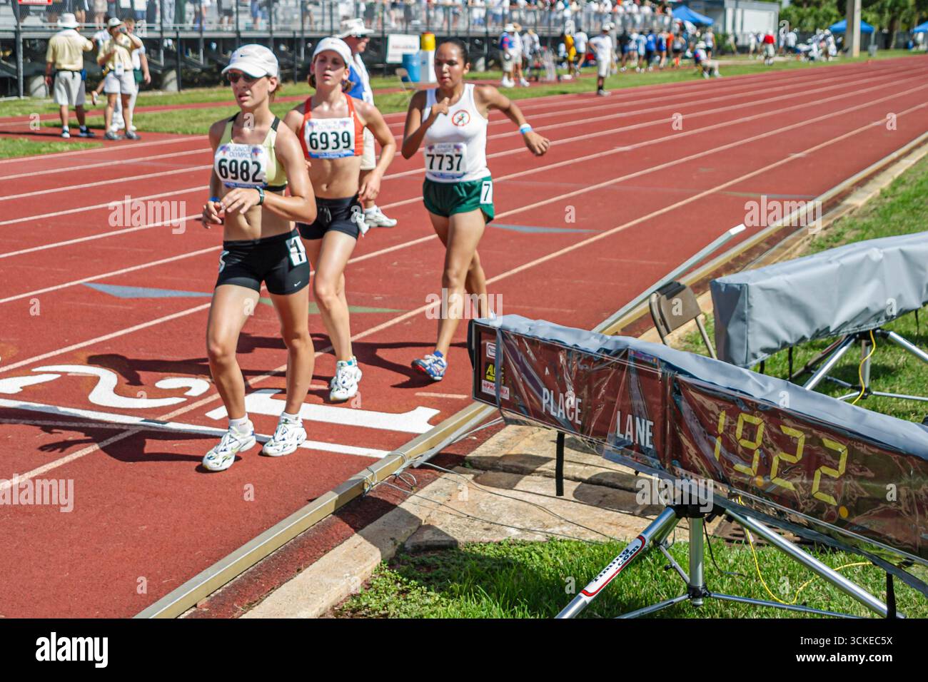 Miami Florida,Tropical Park,USA Track and Field National Junior Olympics,Etudiants éducation élèves élèves élèves,école,campus,apprendre apprend l'apprentissage,t Banque D'Images