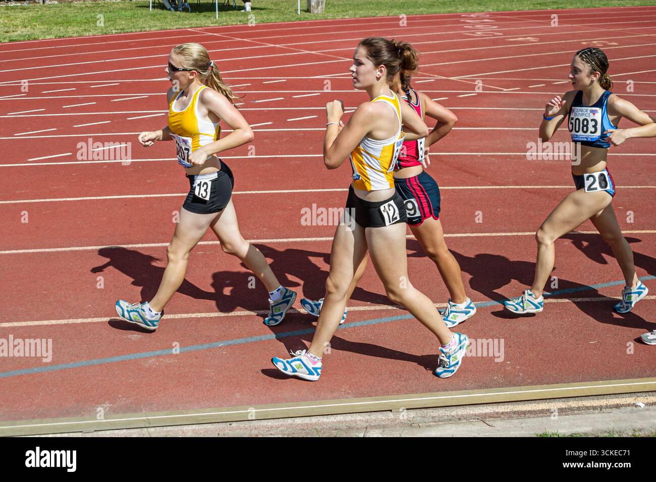 Miami Florida,Tropical Park,USA Track and Field National Junior Olympics,Etudiants éducation élèves élèves élèves,école,campus,apprendre apprend l'apprentissage,t Banque D'Images