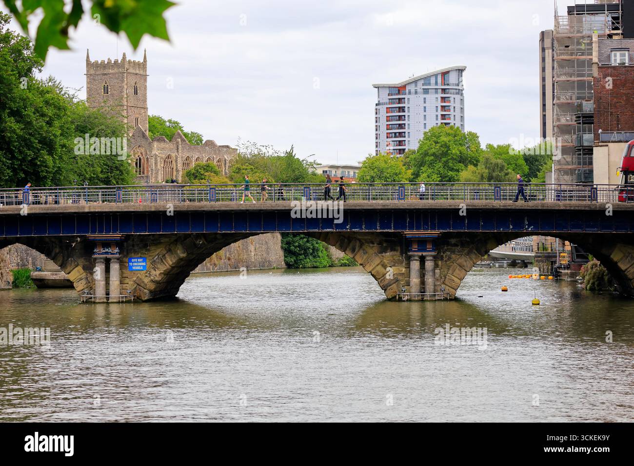 Bristol Bridge, Bristol centre-ville, Angleterre, Royaume-Uni. Prise en août 2025. Banque D'Images
