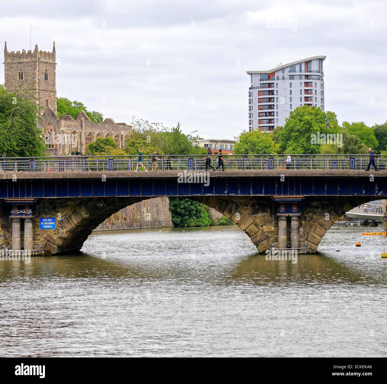 Bristol Bridge, Bristol centre-ville, Angleterre, Royaume-Uni. Prise en août 2025. Banque D'Images
