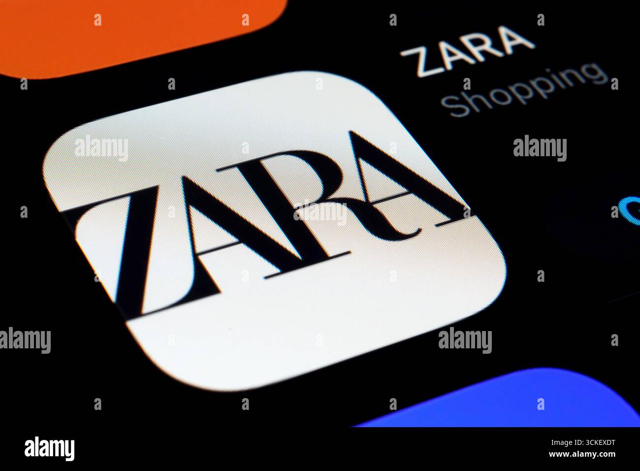Application Zara Banque D'Images