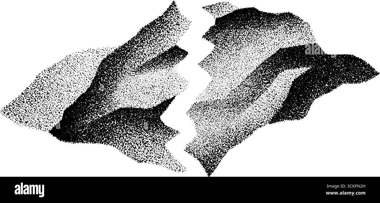 Illustration pointillée de dotwork de la conception en verre brisé pour les projets artistiques. Illustration de Vecteur