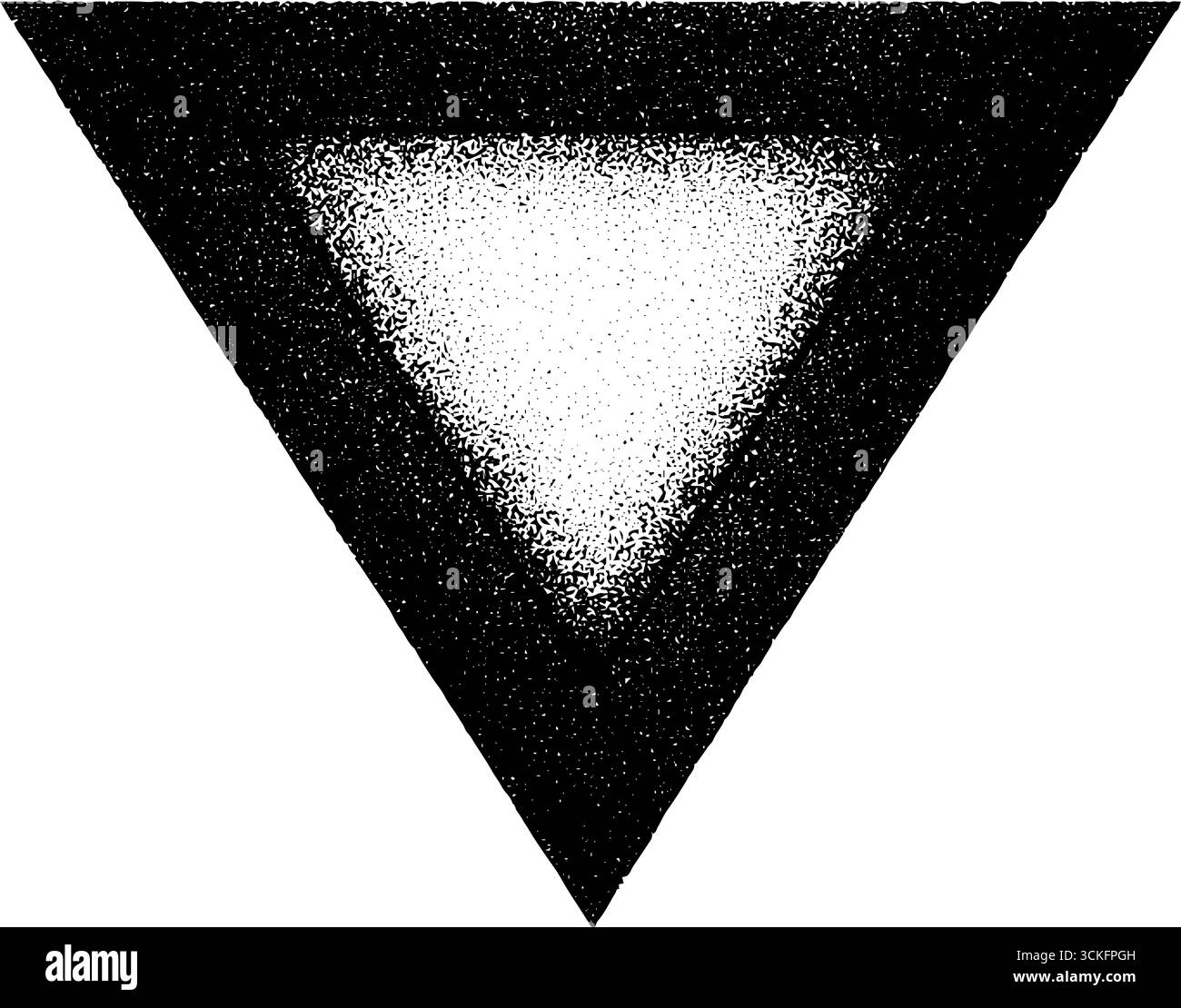 Design de dotwork de triangle sacré : art géométrique pointillé pour des idées de tatouage et une inspiration déco. Illustration de Vecteur