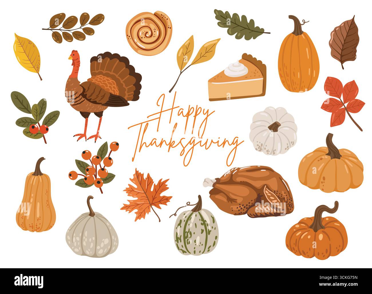 Conception de Thanksgiving, collection d'automne, ensemble confortable d'automne, conception pour affiches, cartes, autocollants Illustration de Vecteur