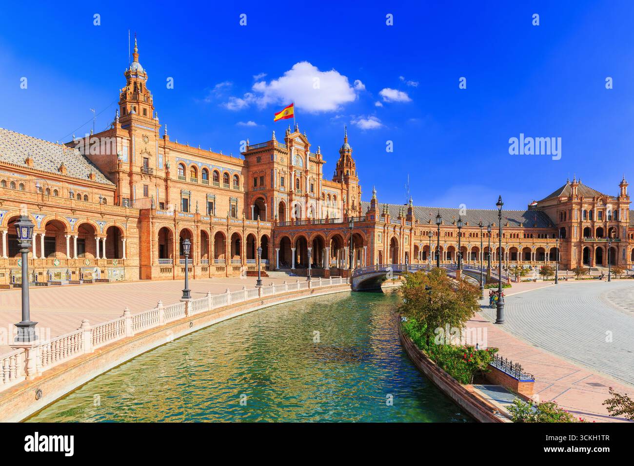Séville, Espagne. Place d'Espagne (Plaza de España) Banque D'Images