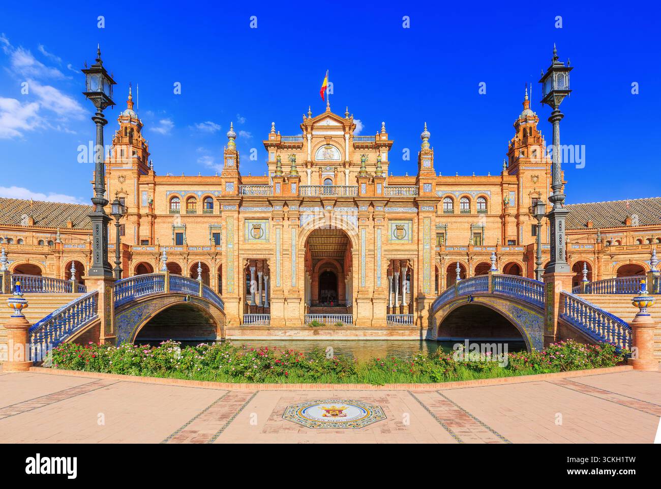 Séville, Espagne. Place d'Espagne (Plaza de España) Banque D'Images