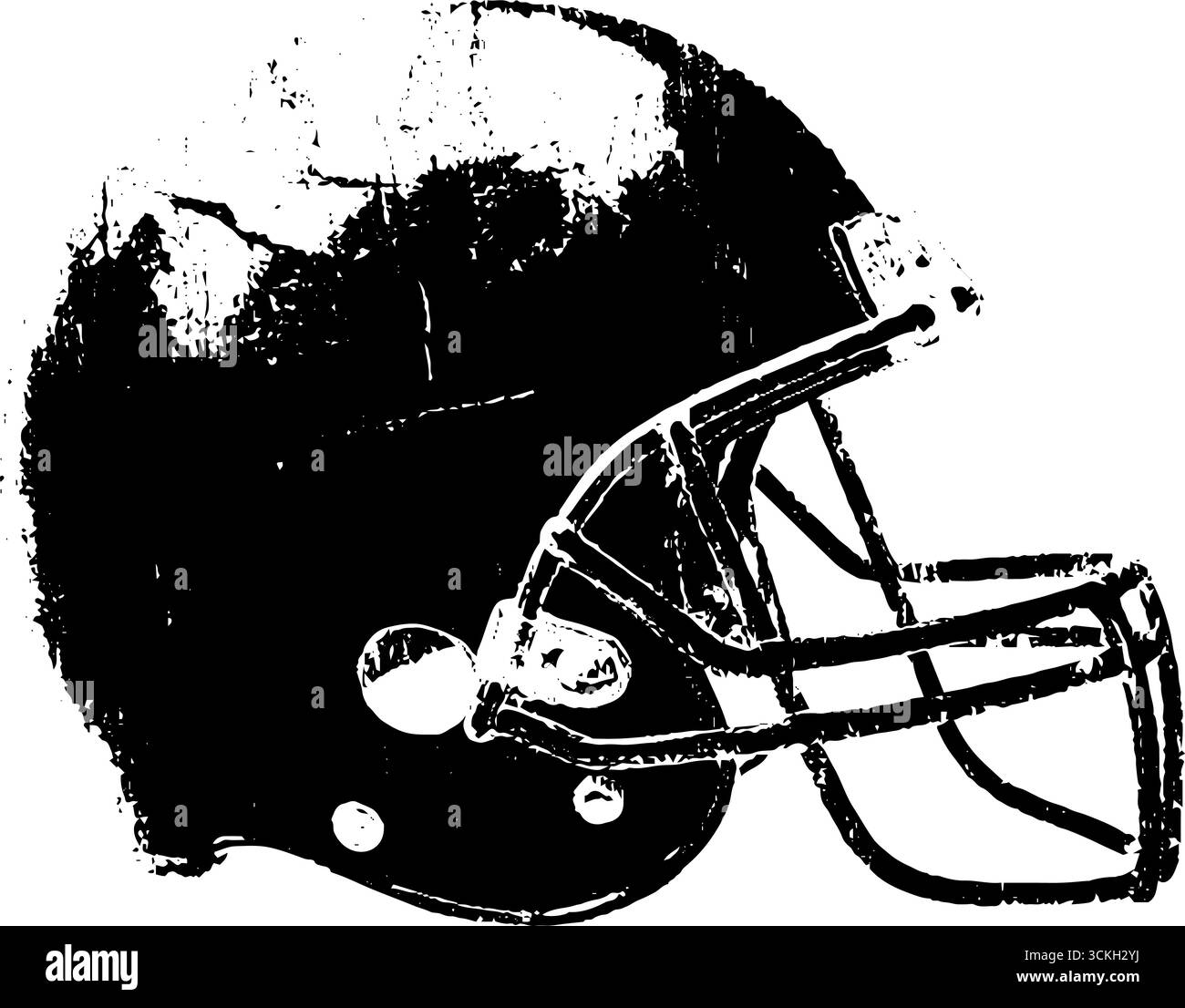 Illustration de casque de football zombie noir et blanc grunge pour le design urbain. Illustration de Vecteur