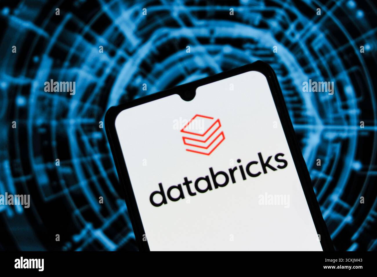 Bandung, Java occidental, Indonésie. 12 septembre 2025. Dans cette illustration, la photo montre le logo Databricks affiché sur un smartphone. (Crédit image : © Algi Febri Sugita/ZUMA Press Wire) USAGE ÉDITORIAL SEULEMENT ! Non destiné à UN USAGE commercial ! Banque D'Images