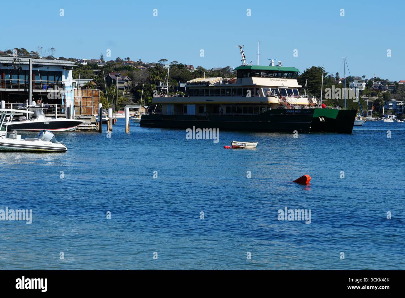 Ferry à Watson's Bay ferry Warf, port de Sydney, Australie Banque D'Images
