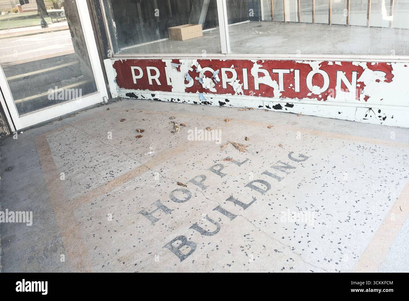 Bâtiment Hopple, une fois une pharmacie à Tiffin Ohio USA 2025 Banque D'Images