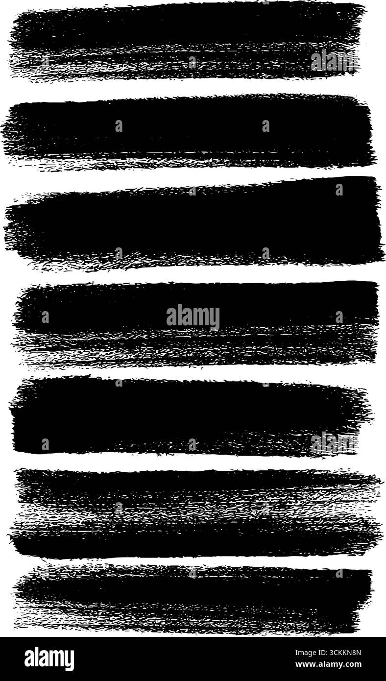 Conception abstraite de bannière avec des coups de pinceau horizontaux pour fond artistique ou affiche. Illustration de Vecteur