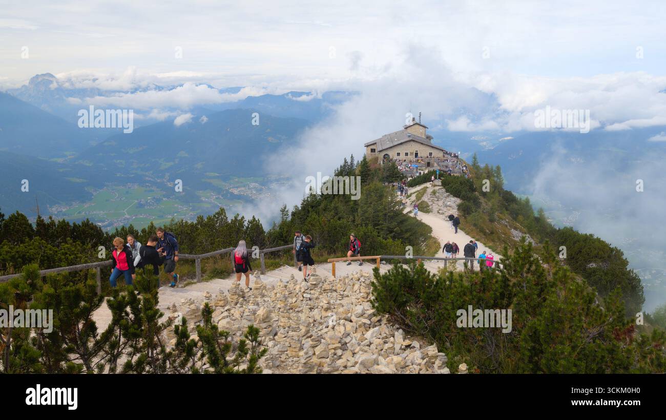 Berchtesgaden, nid d'aigle ou Kehlsteimnhaus dans la région d'Obersalzberg en Bavière, Allemagne Banque D'Images