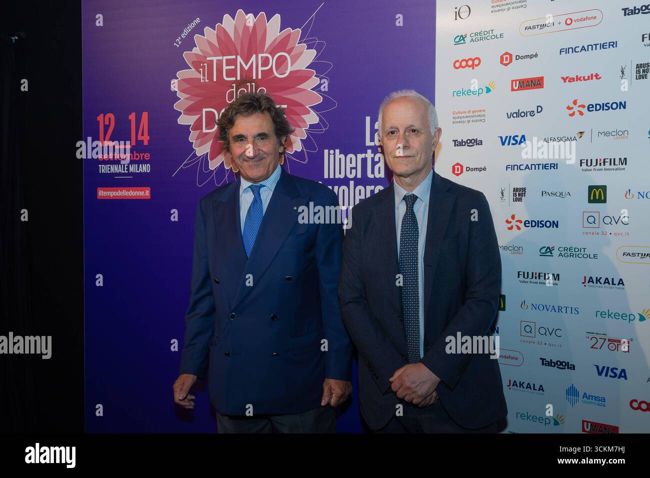 News - Women s Time 2025 urbano cairo, lucio fontana pendant Women s Time 2025, News in Milano, Italy, September 12 2025 Milano Triennale Italy Copyright : xLucaxMichelix/xLiveMediax LPN 2025908 Banque D'Images