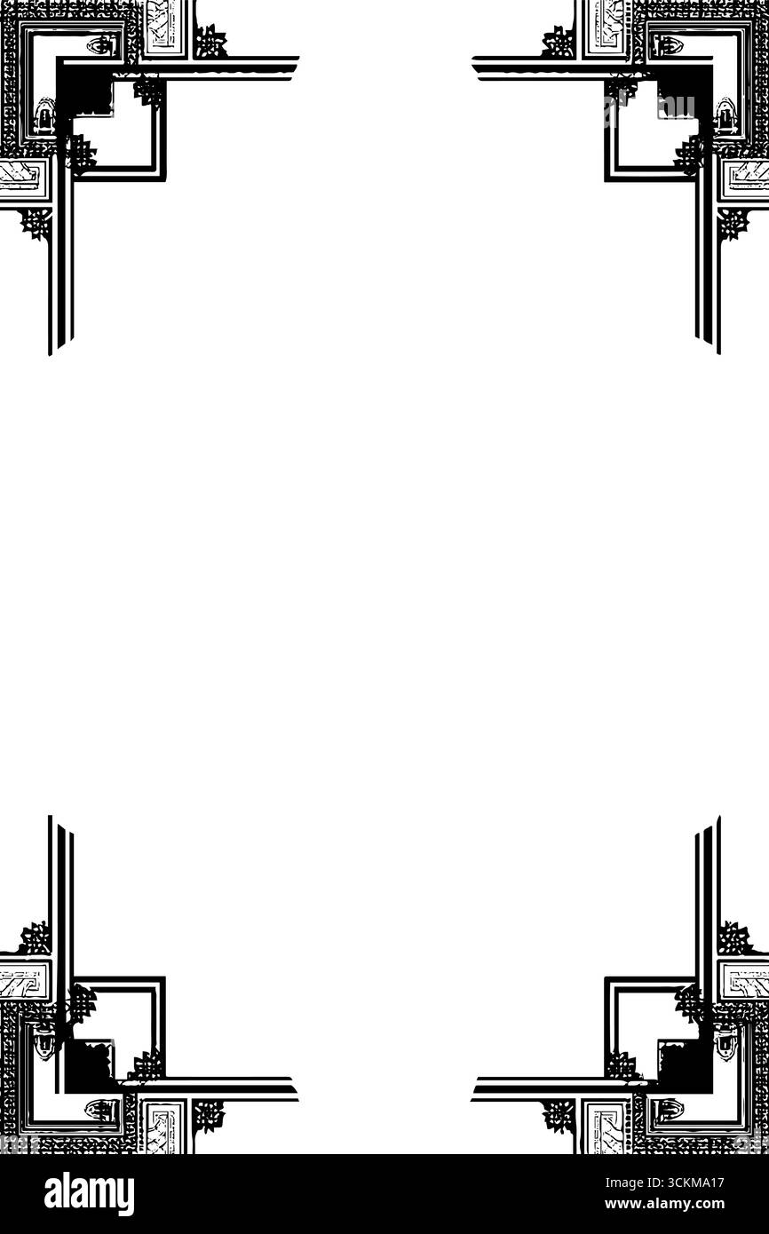 Cadre géométrique abstrait avec conception de mosaïque antique pour des arrière-plans artistiques. Illustration de Vecteur