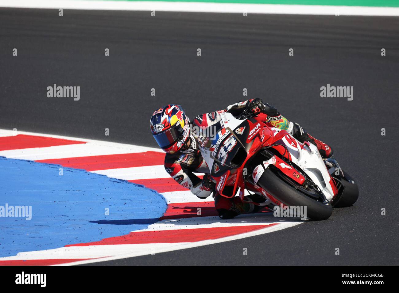 Misano, Italien. 12 septembre 2025. 12 septembre 2025, Misano World circuit Marco Simoncelli, Misano, MotoGP Red Bull Grand Prix de Saint-Marin et de la Riviera de Rimini, sur la photo Somkiat Chantra de Thaïlande, LCR Honda crédit : dpa/Alamy Live News Banque D'Images