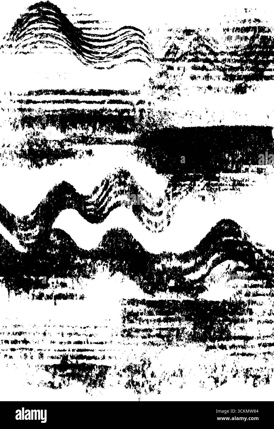 Bruits de fond déformés en noir et blanc pour un arrière-plan créatif. Illustration de Vecteur