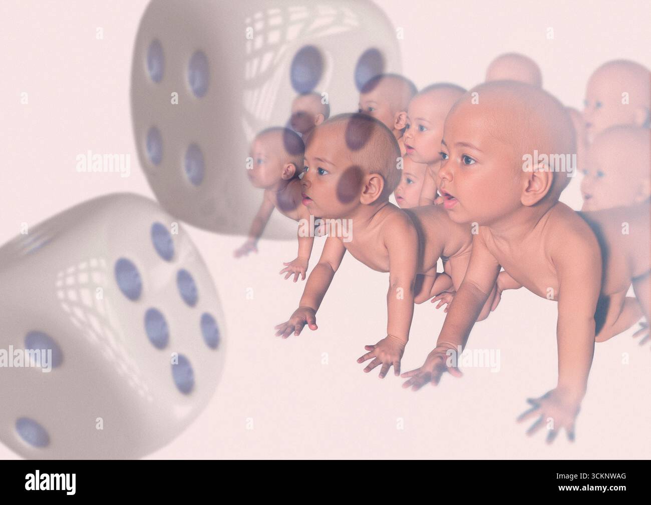 Illustration conceptuelle de la loterie génétique. Banque D'Images