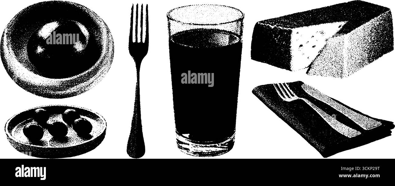 annetdebar gravure vintage pointillés et texture demi-teinte i f3f42b04-e7d3-4f9e-9360-0940b0f7dc2d 3 tracés Illustration de Vecteur