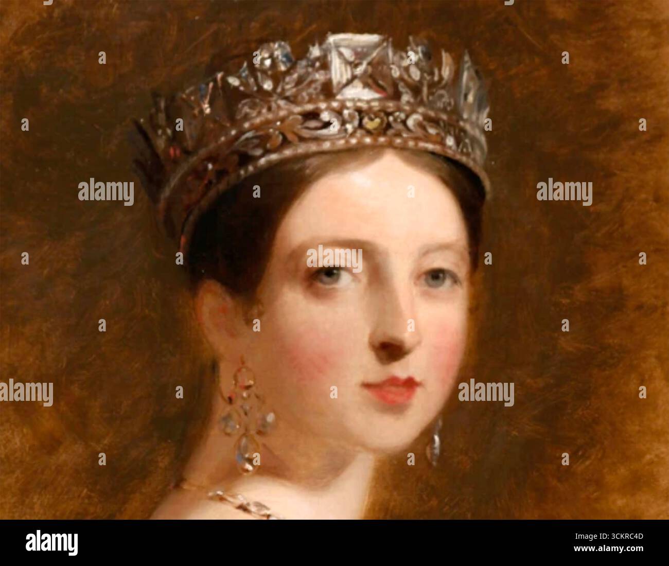 REINE VICTORIA (1819-1901) monarque britannique vers 1839 par W Warman basé sur une peinture de Thomas Sully sur 1838 (détail) Banque D'Images