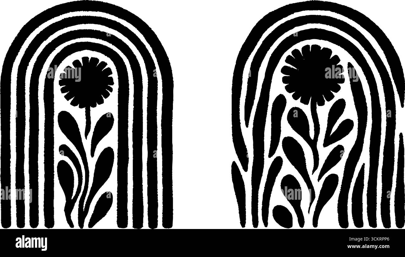 Représentation mythique des graines de perséphone et des arcs arc-en-ciel souterrains pour le design artistique. Illustration de Vecteur