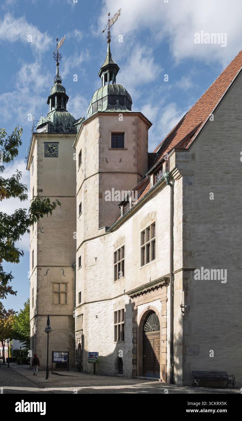 High School Steinfurt, le premier collège réformé de Westphalie, construit entre 1591 et 1593, est aujourd'hui le siège du centre d'éducation des adultes, Burgsteinf Banque D'Images
