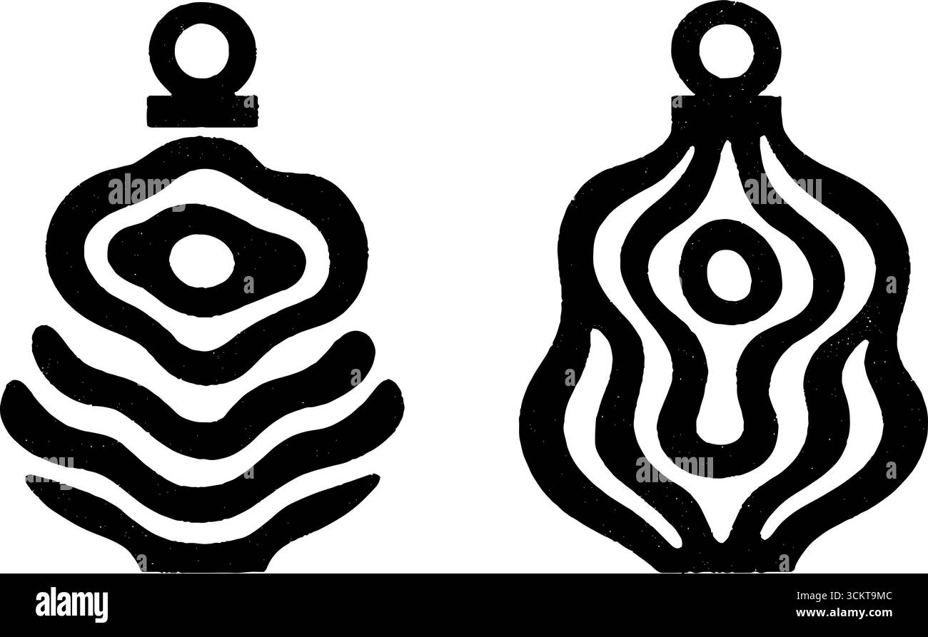 Motifs de parfum abstraits inspirés des aryballos pour une marque moderne. Illustration de Vecteur