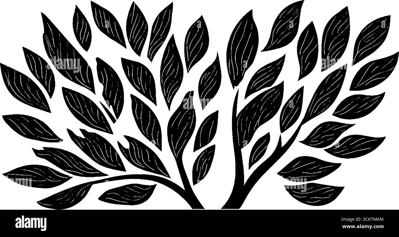 Design minimaliste de texture de verger noir et blanc pour affiches ou impressions. Illustration de Vecteur