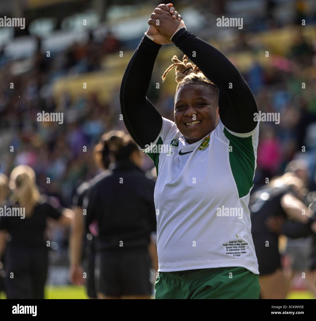 New Zealand Women v South Africa Women femmes Rugby World Cup Quarter finals Sandy Park Exeter Saturday13,September,2025Sandy Park ,Copyright Martin Edwards/Alamy Live News tous droits réservés. Image protégée par les lois internationales sur les droits d'auteur Banque D'Images