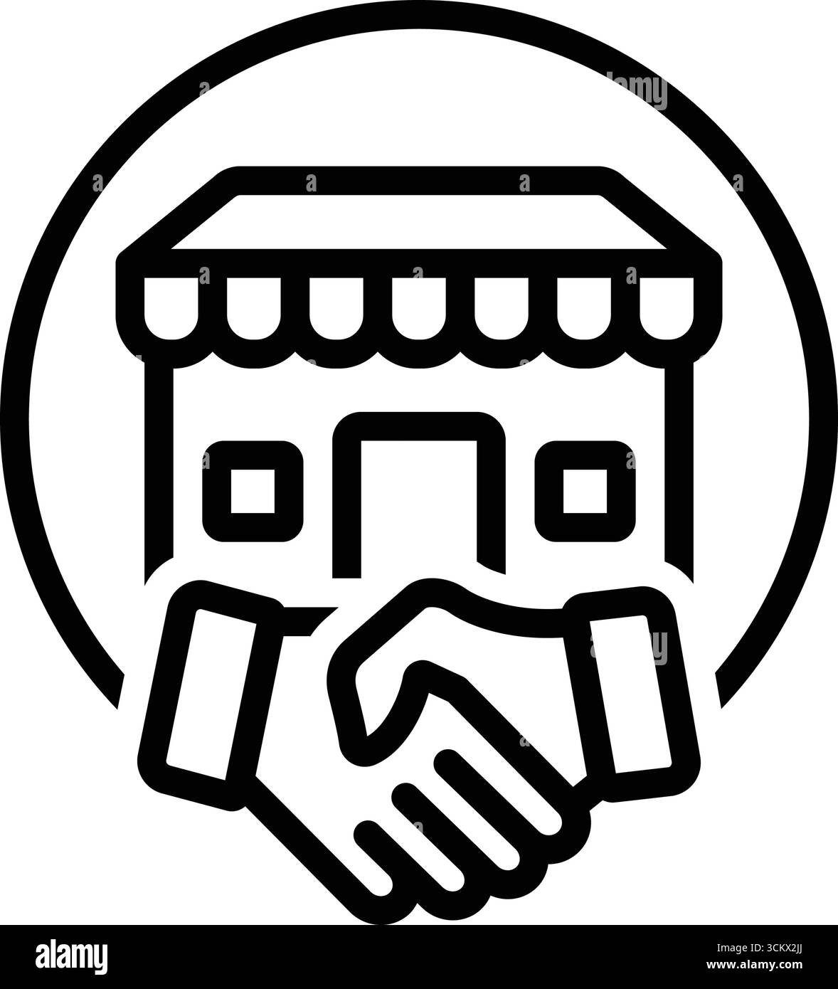 Icône pour le soutien aux petites entreprises, petites entreprises Illustration de Vecteur