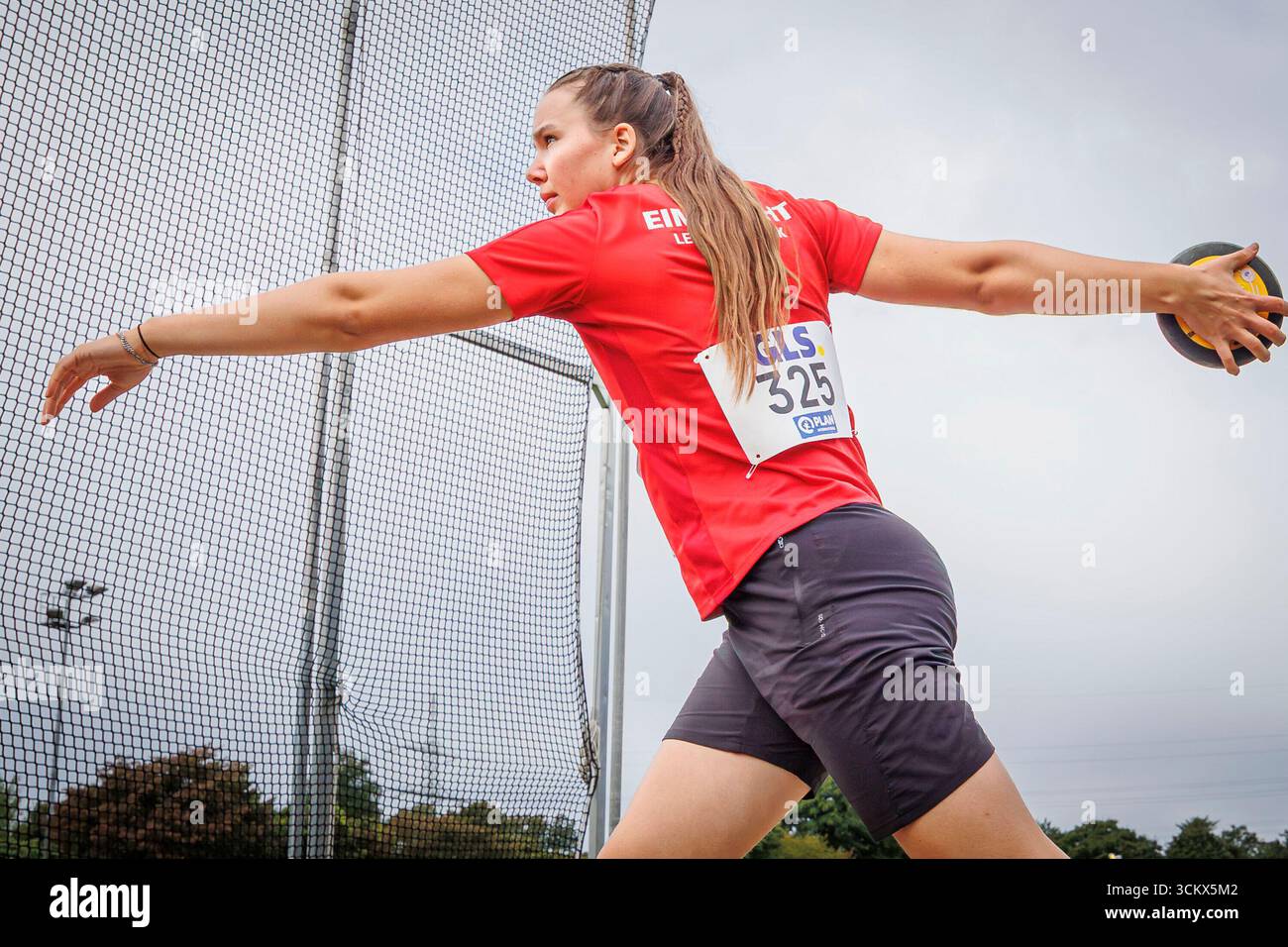 Julia Rress (Eintracht Frankfurt e.V.) ; Deutsche Team-Meisterschaften U16/U20 AM 13.09.2025 in der Fritz-Jacobi-Anlage, Leverkusen (Rhénanie du Nord-Westphalie). Banque D'Images