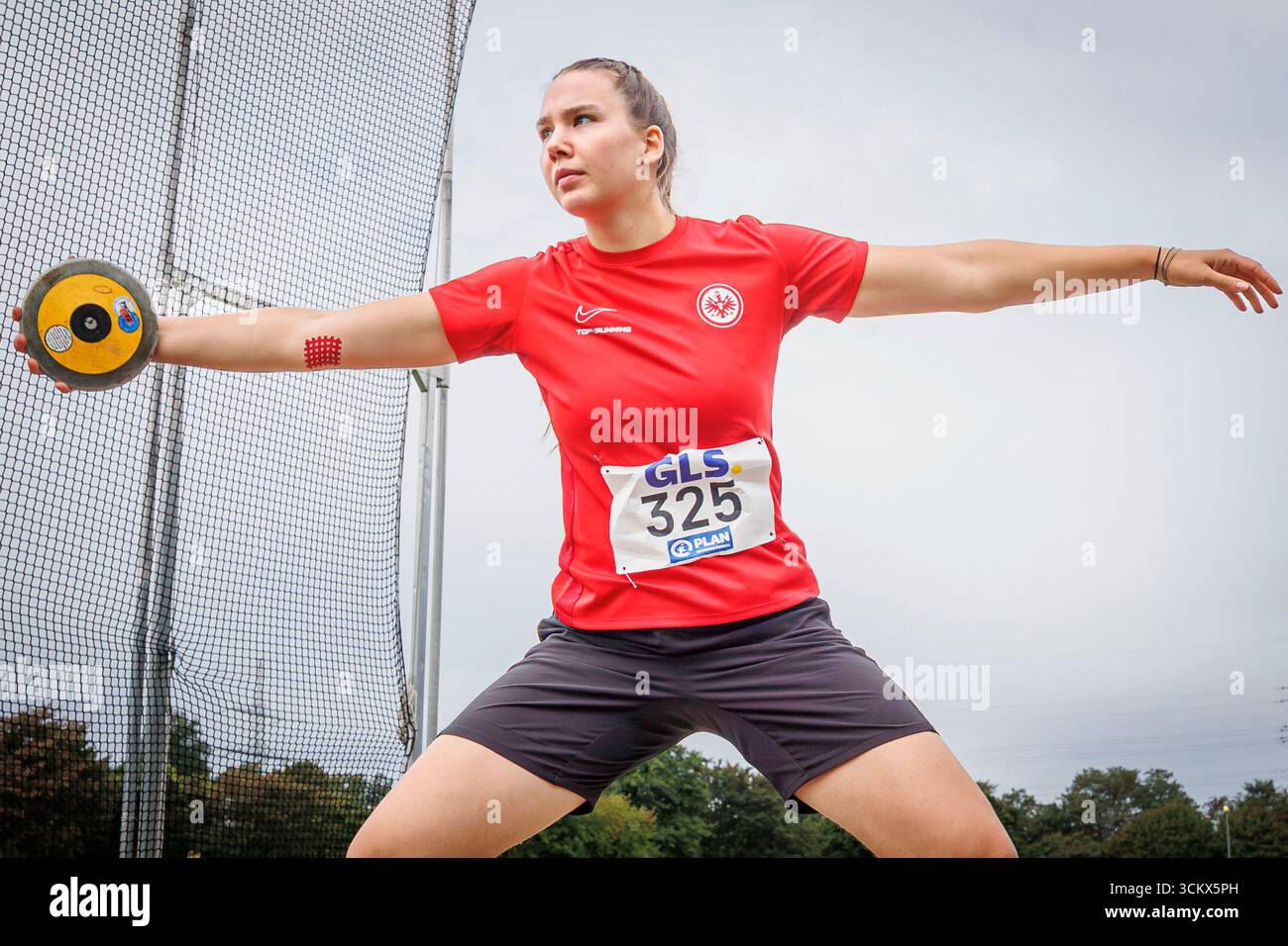 Julia Rress (Eintracht Frankfurt e.V.) ; Deutsche Team-Meisterschaften U16/U20 AM 13.09.2025 in der Fritz-Jacobi-Anlage, Leverkusen (Rhénanie du Nord-Westphalie). Banque D'Images