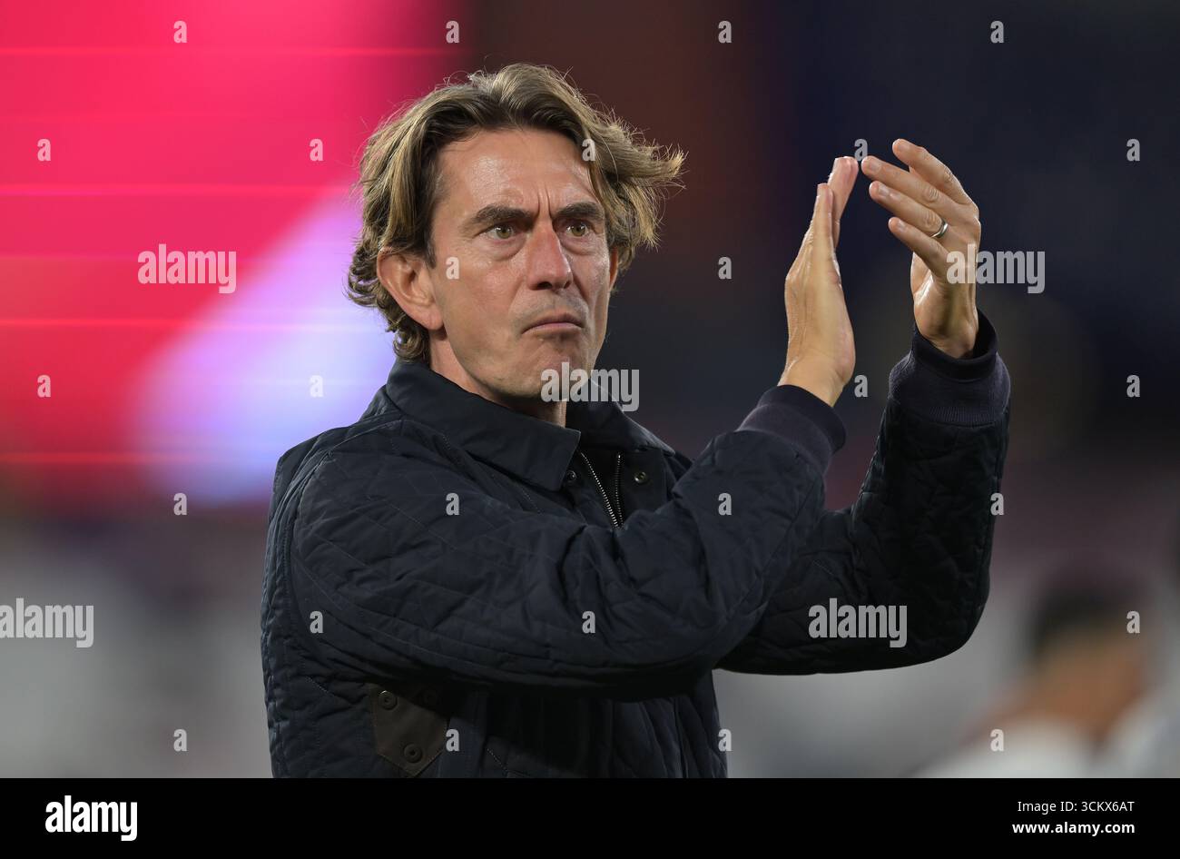 Londres, Royaume-Uni. 13 septembre 2025. Thomas Frank Manager de Tottenham Hotspur lors du match de West Ham vs Tottenham Hotspur premier League au London Stadium Stratford. Cette image est RÉSERVÉE à UN USAGE ÉDITORIAL. Licence requise de Football DataCo pour toute autre utilisation. Crédit : MARTIN DALTON/Alamy Live News Banque D'Images