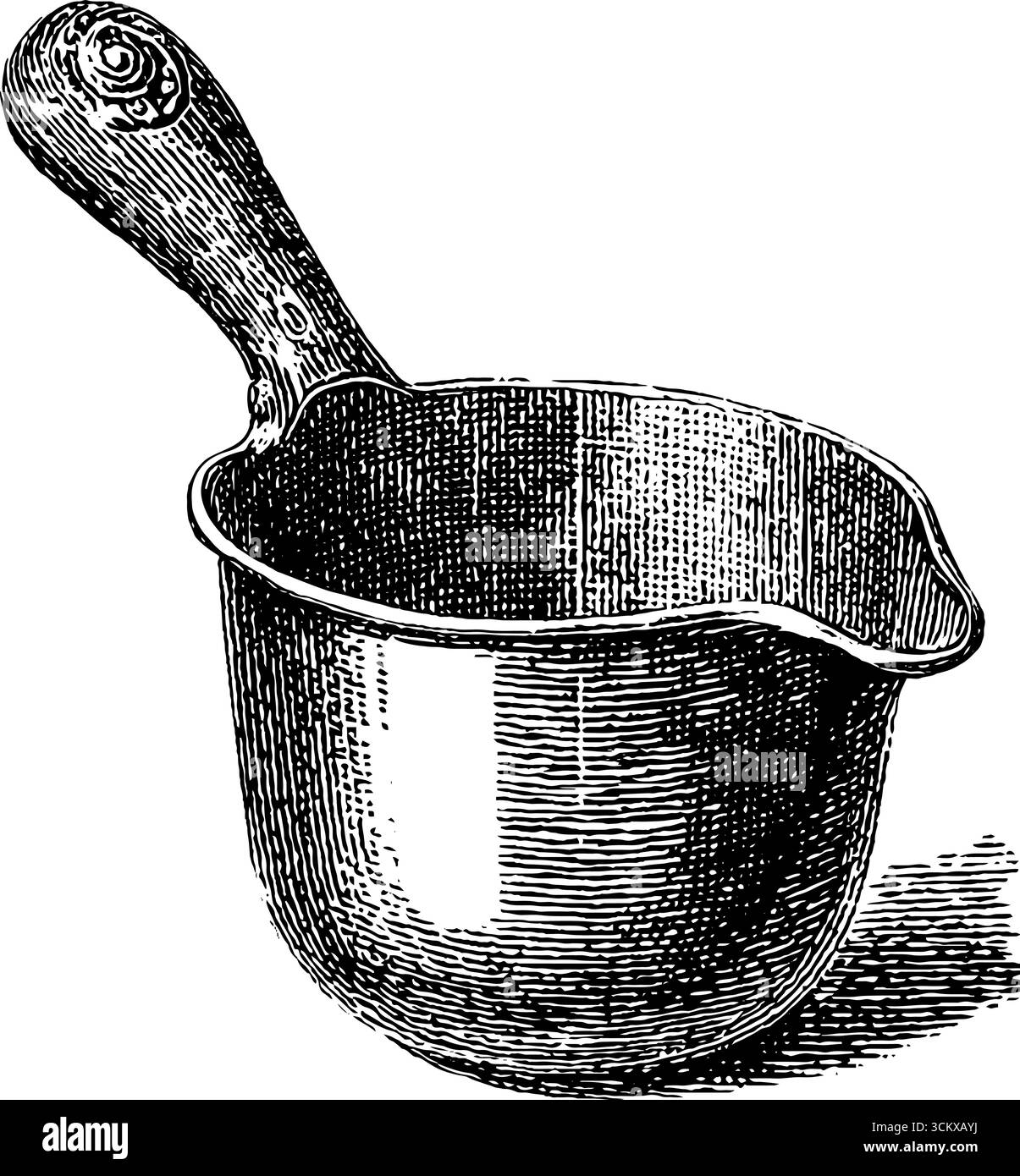 Cuillère de style gravure vintage pour la formule de lait et le design culinaire. Illustration de Vecteur
