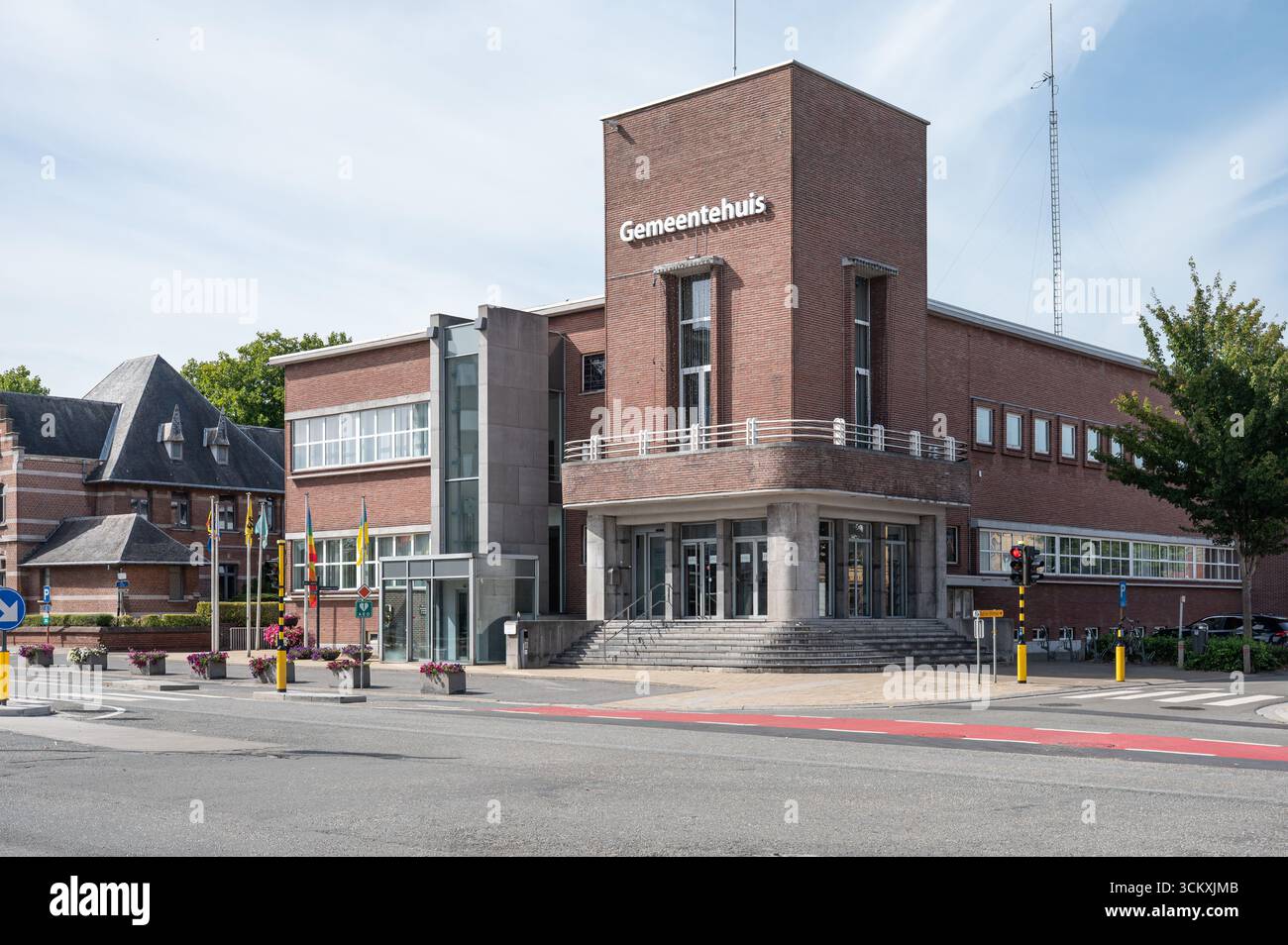 Le Grote Markt ou place municipale de la ville de Zelzate, Flandre orientale, Belgique 6 SEP 2025 Banque D'Images