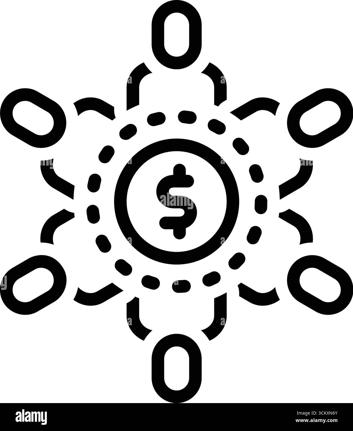 Icône pour l'inclusion financière, financière Illustration de Vecteur
